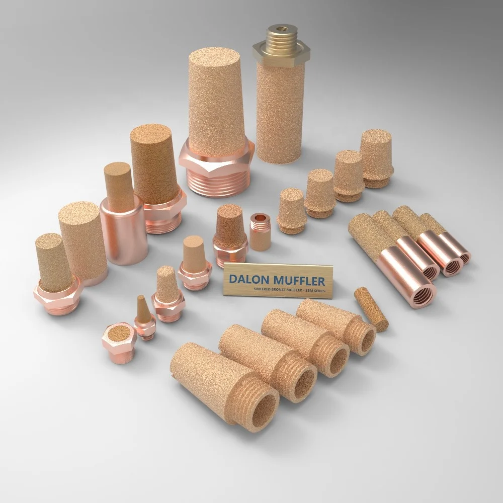 Sintered brass bronze air compressor pump silencer pneumatic silence muffler