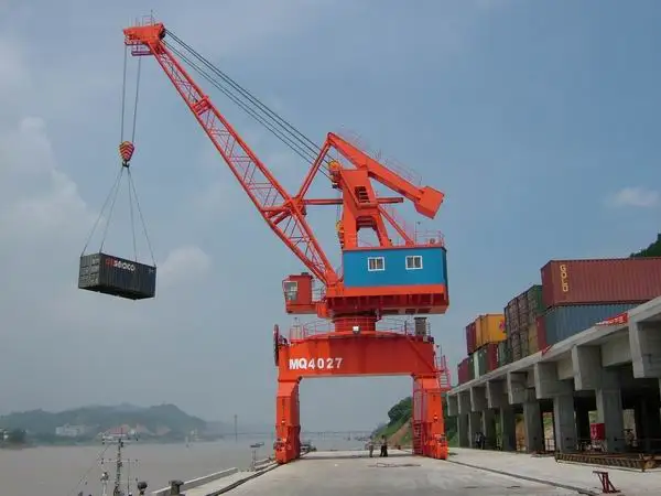 35T Mobile Harbour Container Lift Portal Crane 40T Hydraulic Pedestal Single Jib Portal Crane