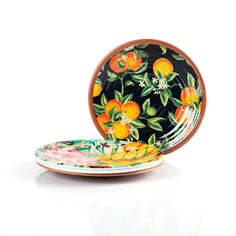 Белая меламиновая пластина с переводной картинкой на заказ