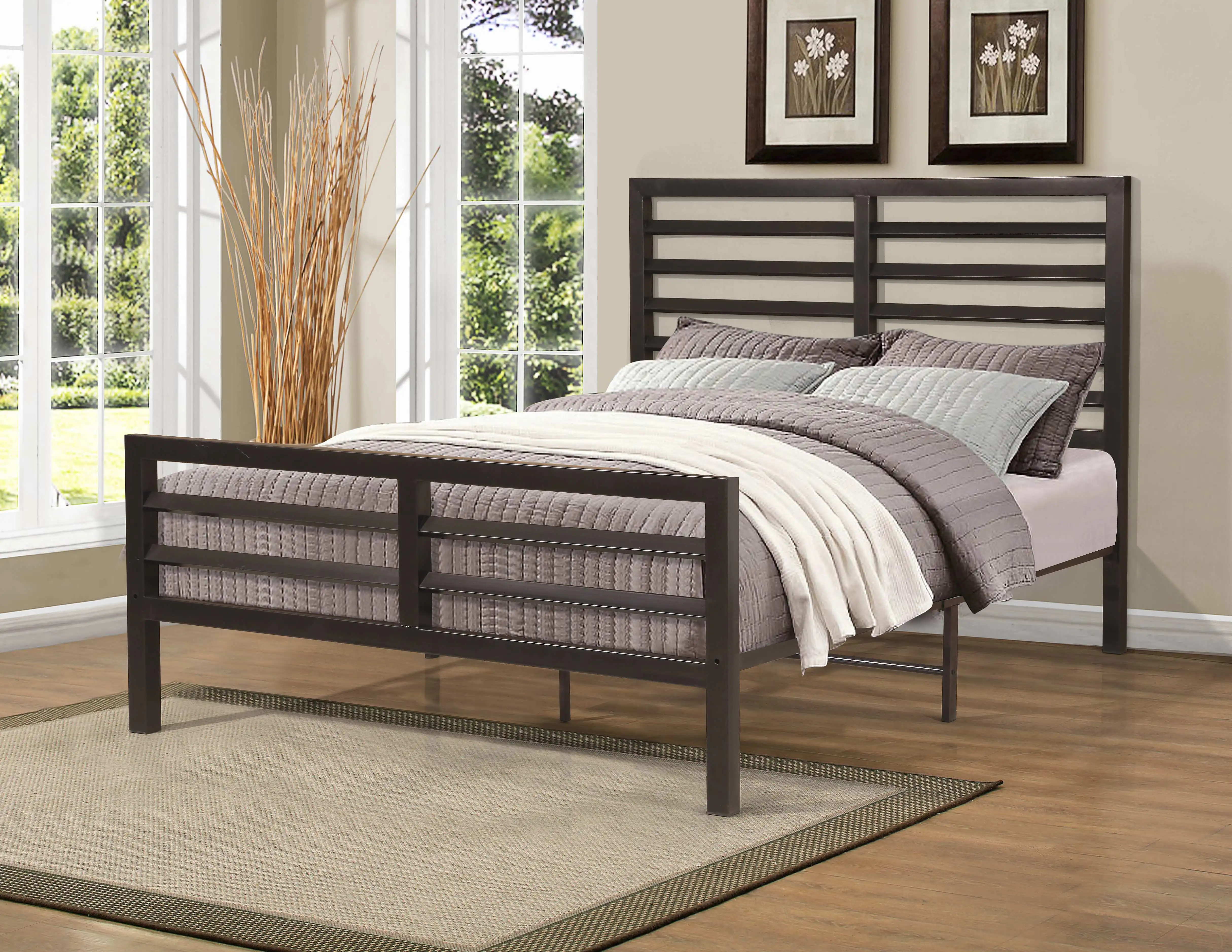 custom nordic luxury latest modern small king queen size metal beds wrought iron frame twin double bed design room