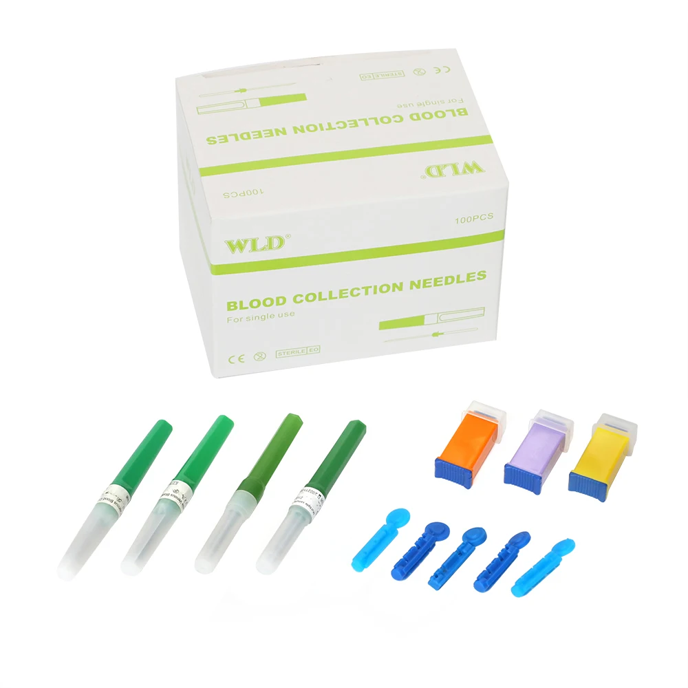 Medical Disposable 18G 21G 23G 26G 28G 30G lancets blood single use for medical use Blood collection needle Safety blood lancet