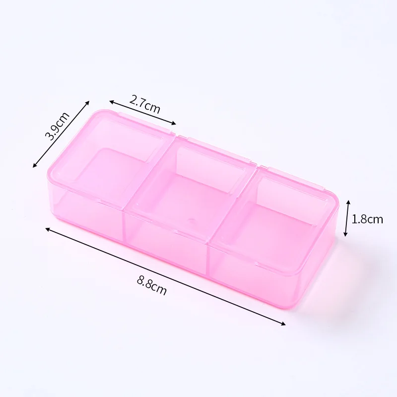 dispensing pill box three grids small medicine box medicine tablets three meals a day health care products storage box