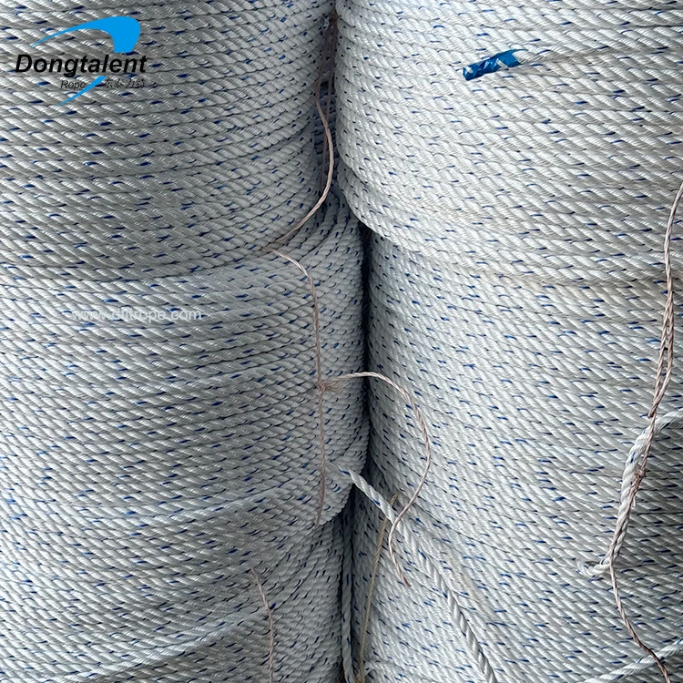 Wholesale high quality low price 3 strand  PP fishing twisted packaging ropes