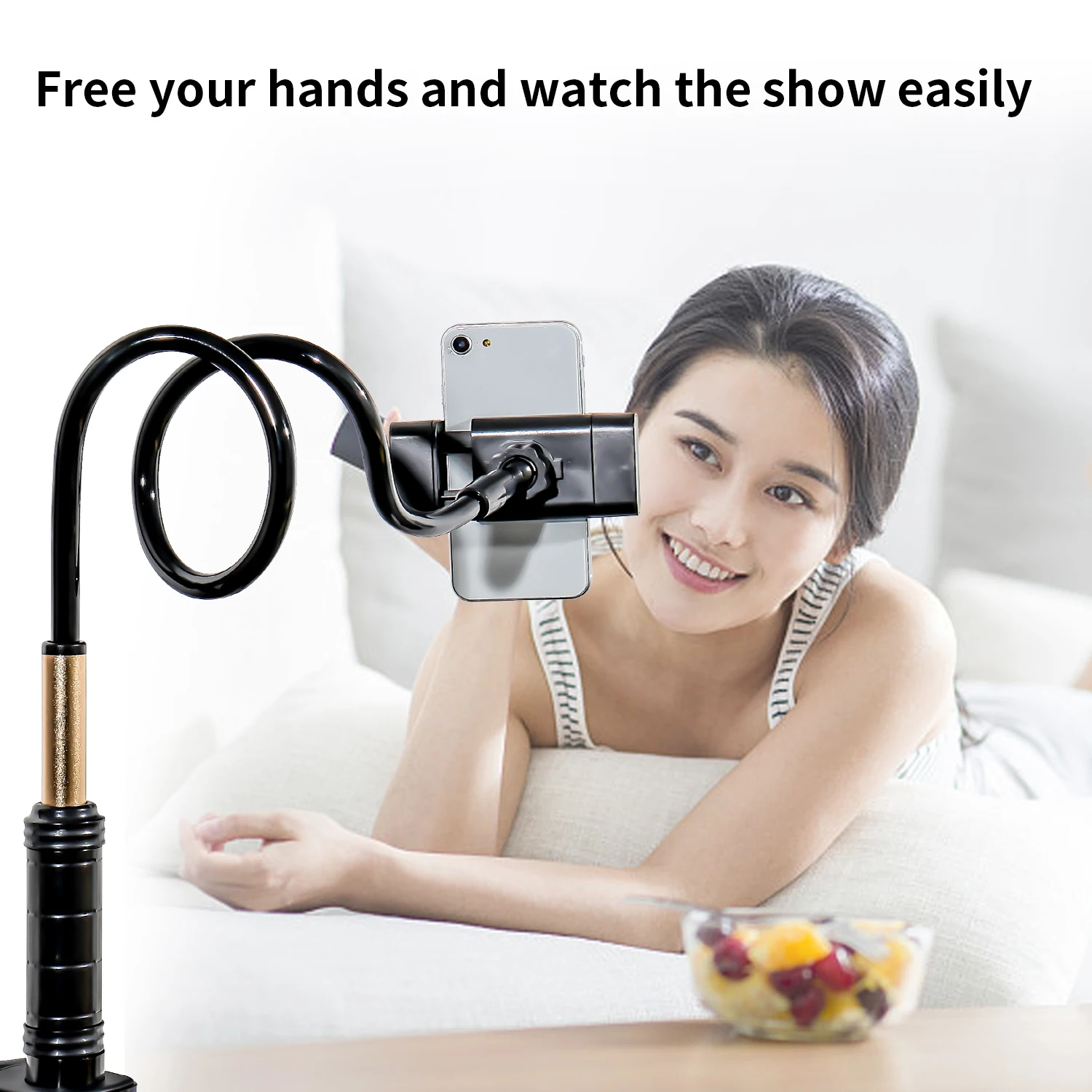  2021 Universal Lazy Bed Desktop Tablet 360 Degree Rotating Flexible Hanging Neck Custom Unique Selfie Mobile Phone