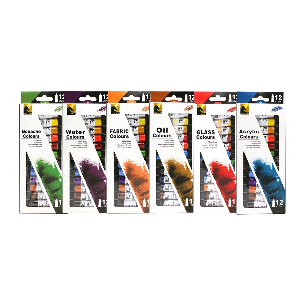 Opeth 12Colours Fabric Paint Set 0.4oz/12ml DIY Graffiti Painting Professional Factory Art Supplier for Student Artist School