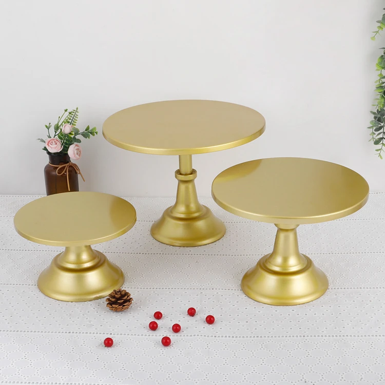 Party Wedding Decoration Cake Dessert Stand Luxury Metal Iron Gold Silver Cake Stands Set For Wedding Cakes