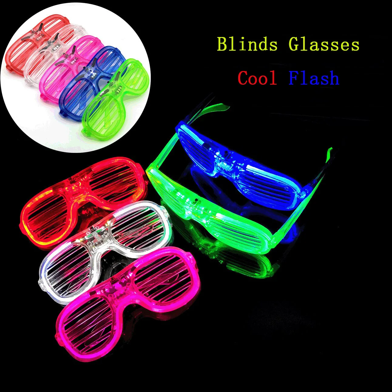 New Arrival LED Toy Color Shutter Glow Glasses Party LED Eye Glasses For Birthday Party Supplies