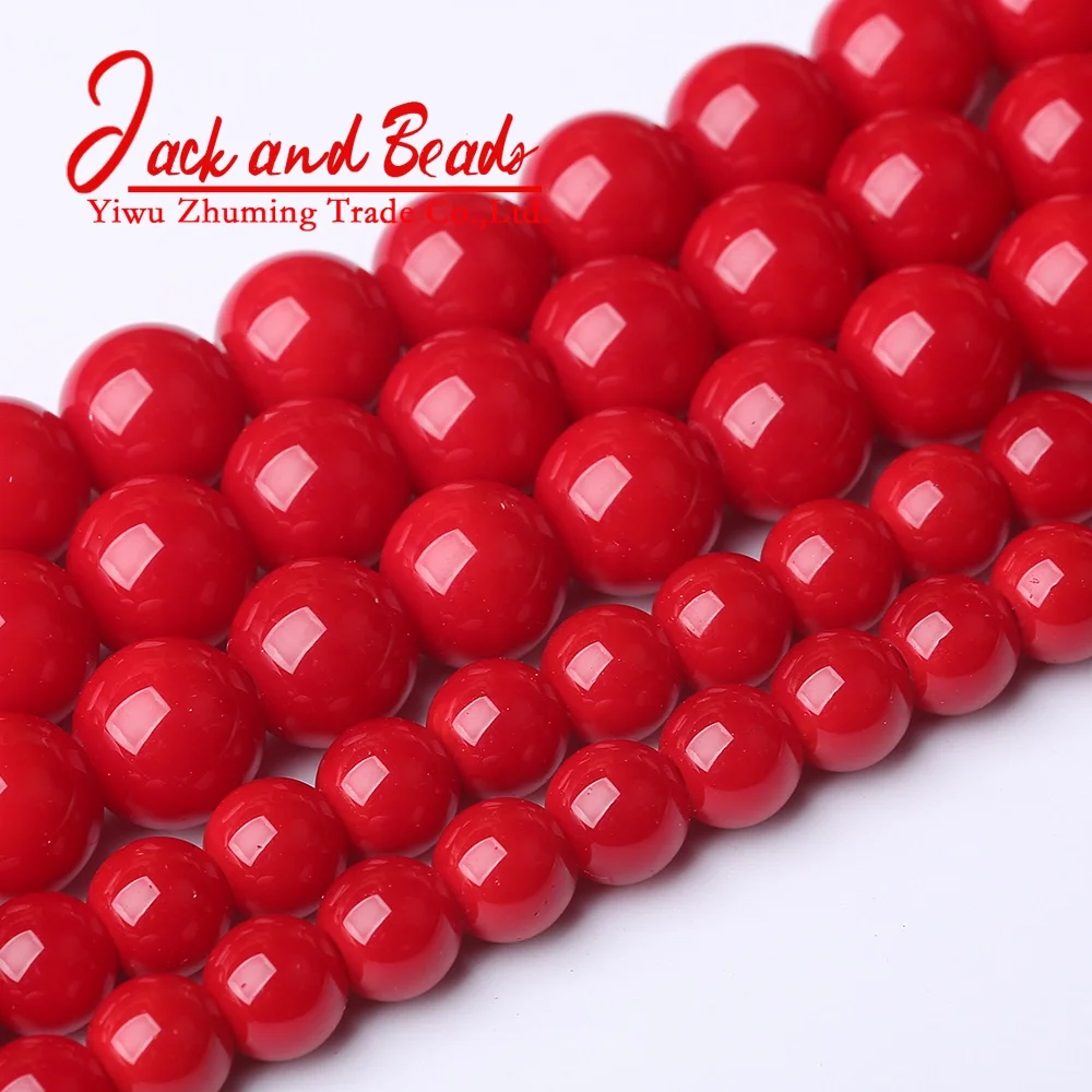 Wholesale Natural Red Jades Stone Round Beads 8mm for Jewelry Making