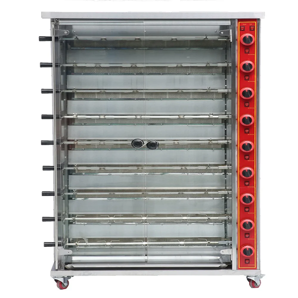 9-стержень приготовления жареной курицы куриные чайник Коммерческая газа аппарат для приготовления курицы Гриль печь для продажи