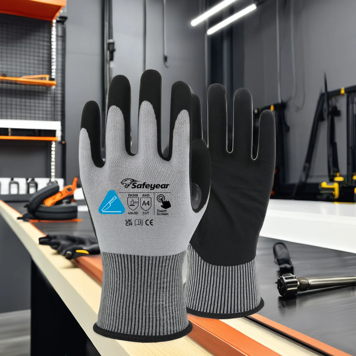 HDPE Knife Cut Proof Work Gloves Grade Level 5 Cut Resistant Gloves Anti-cut A6 Protection Safety Gloves for Glass Meat Fish etc