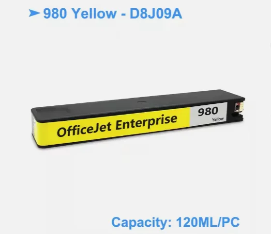 Pigment Ink For HP 980XL 980 Compatible Ink Cartridge With Dye Ink For HP Officejet Enterprise X555xh Printer