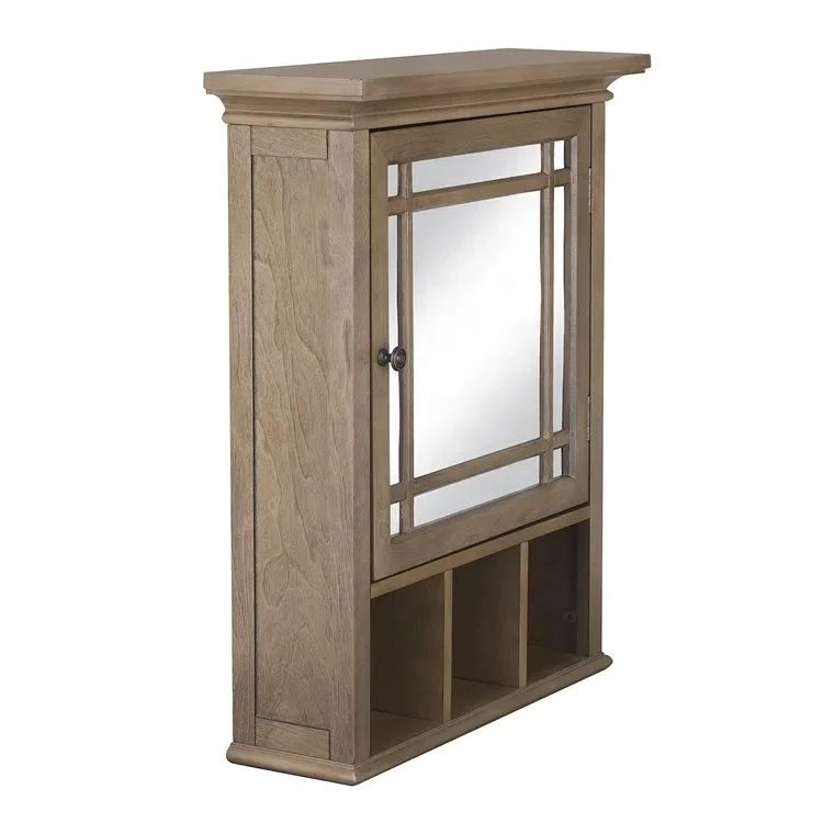 ESSENT Classical Design Style Glass Door Wooden Bathroom Cabinet Glass Door Wall Bathroom Cabinet With Mirror