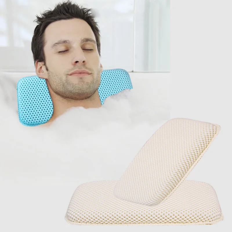 
fold up anti slip bath mat with pillow 