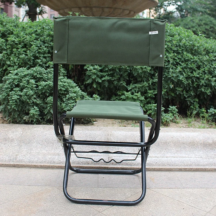 Outdoor Folding Fishing Chairs with Rod Holder Camping Chair for Ice Fishing, Camp, Lawn, Patio, Garden