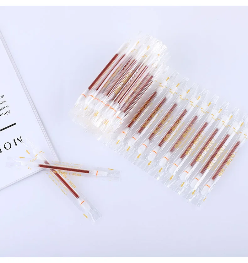 Individual Packageb Sterile Iodine Disinfectant Soaked Cotton Stick  Iodophor Liquid Filled Swab