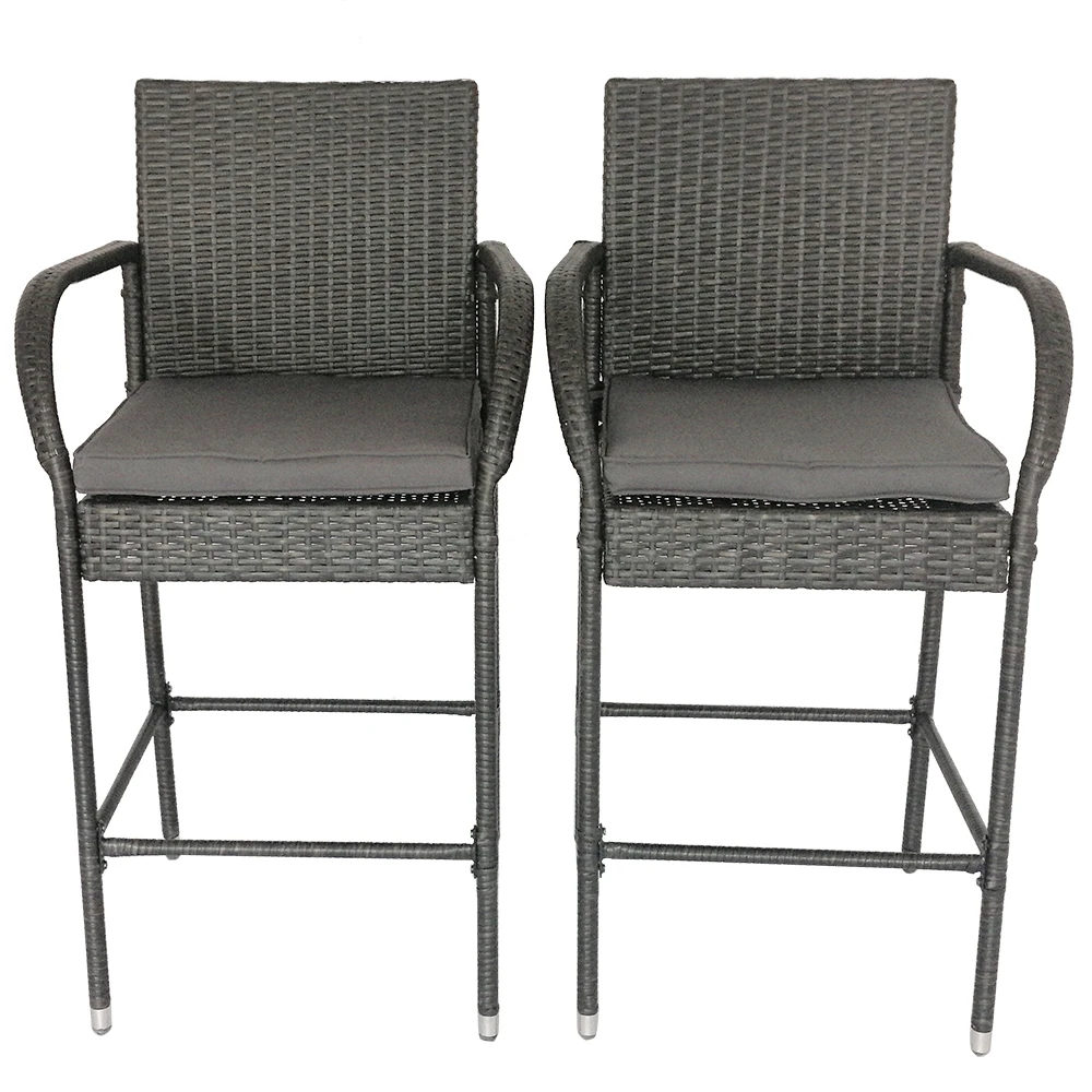 Оптовая цена, мебель для помещений и улицы, ротанговый барный стул, барный стул, прочная конструкция, плетеный стул ручной работы