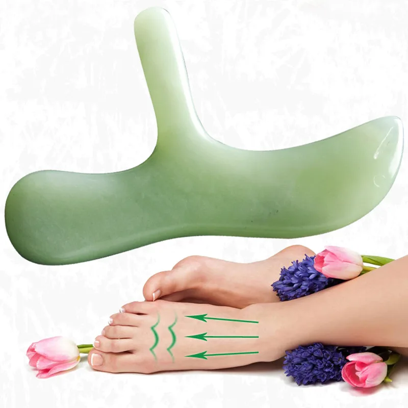 Chinese Traditional Reflexology Portable Nature Jade Bio Circulator Foot Massage Tool For Blood Circulation