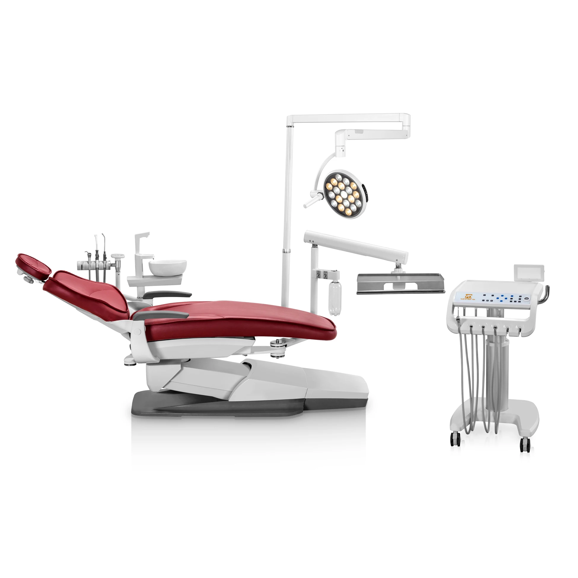 Left hand dental unit chair equipment full set dentist chair karrige dentare dental chairs price with LED light