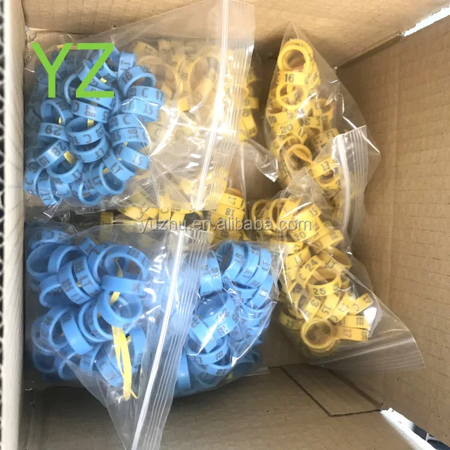 2019 large inner diameter BLUE plastic custom chicken ring pigeon ring