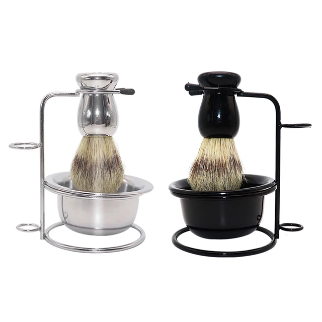 Высококачественная щетка для бритья и чаша из пены, безопасная бритва с черной кистью из барсука, набор для бритья для мужчин, подарок