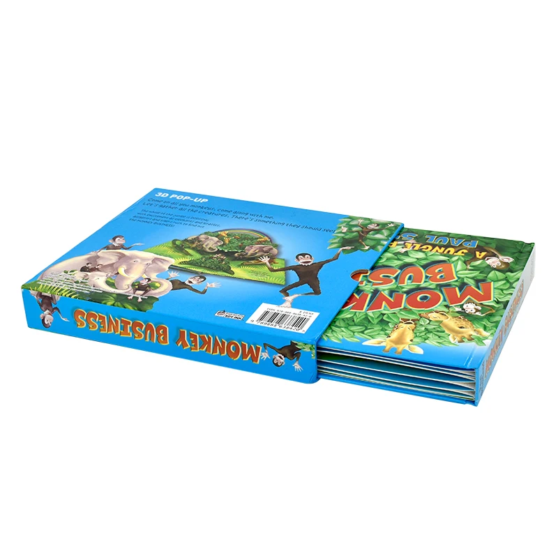 board book printer, hard cover die-cut play pop-up sensory children board book customized