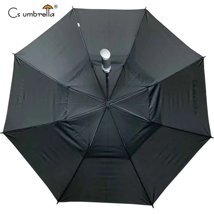 YS-7050 Extra Large Umbrella Customized Logo 30 Inches Big Size Double Layer Air Vented Windproof Big Golf Umbrella With Logo