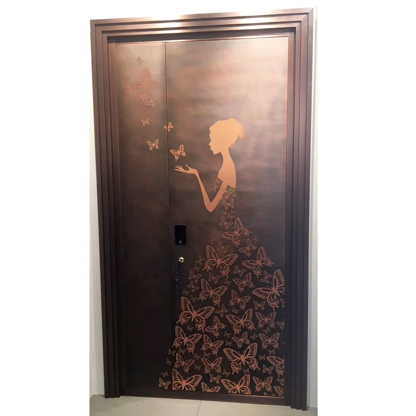 Mode Villa Exterior Main Entry Door Bullet Proof Luxury Casting Aluminum front Modern Door Design