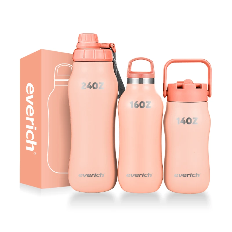 Everich Logo customized ODM/OEM insulated sports water bottle with handled