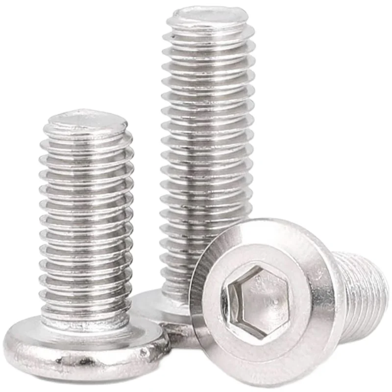 Hex Socket Machine Screws Ss304 Chamfered Hexagon Socket Machine Screws Stainless Steel Industry Fast Plain DIN CN;GUA