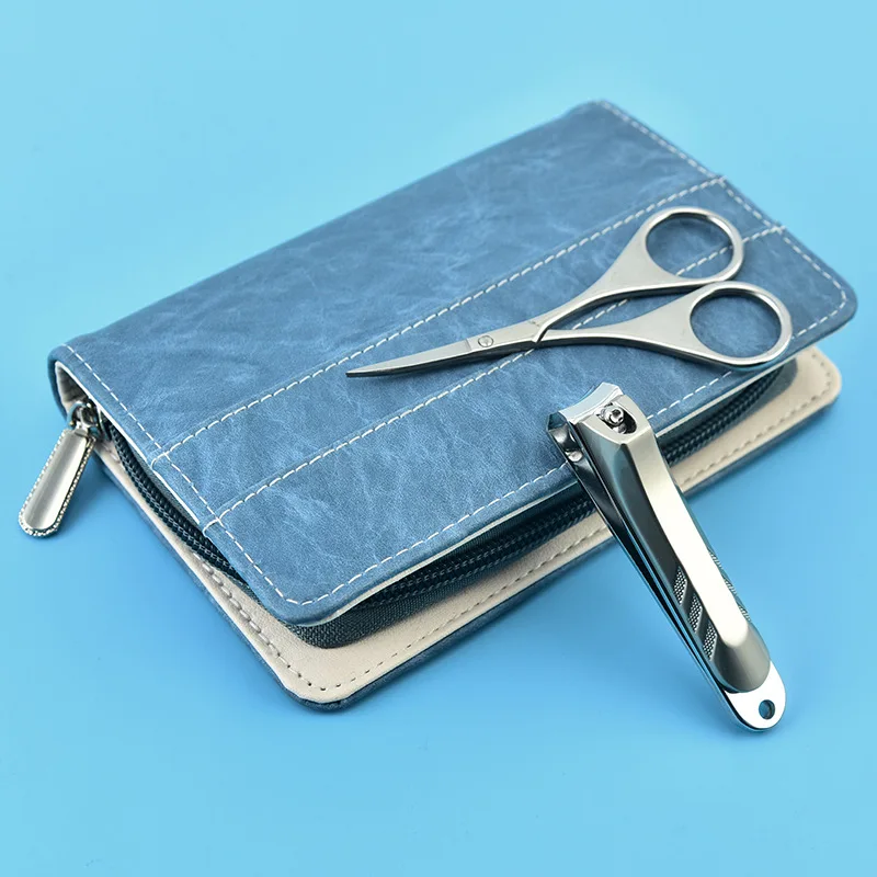 7PCS Brand Hot Selling Silver Gift Items Nail Clipper File Eyebrow Scissors Cutter Cuticle Nail File Manicure Pedicure Set
