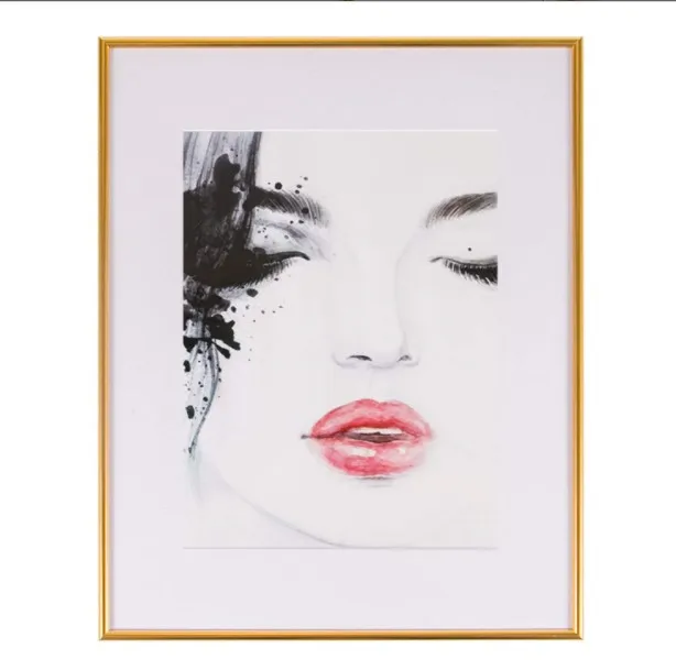 12x16 Aluminum Picture Frame High Definition Glass Display Pictures 11x14 with Mat or 12x16 Without Mat