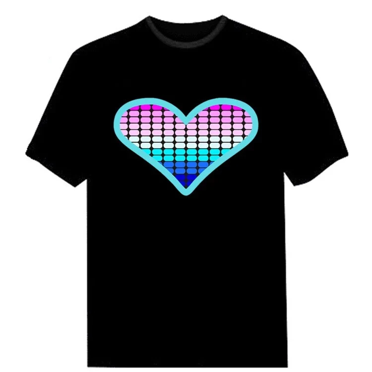 El T-Shirt Led For Design Panel Personalized Equalizer With Flash Luminous Super Quality NewShirts Wholesale T Shirt