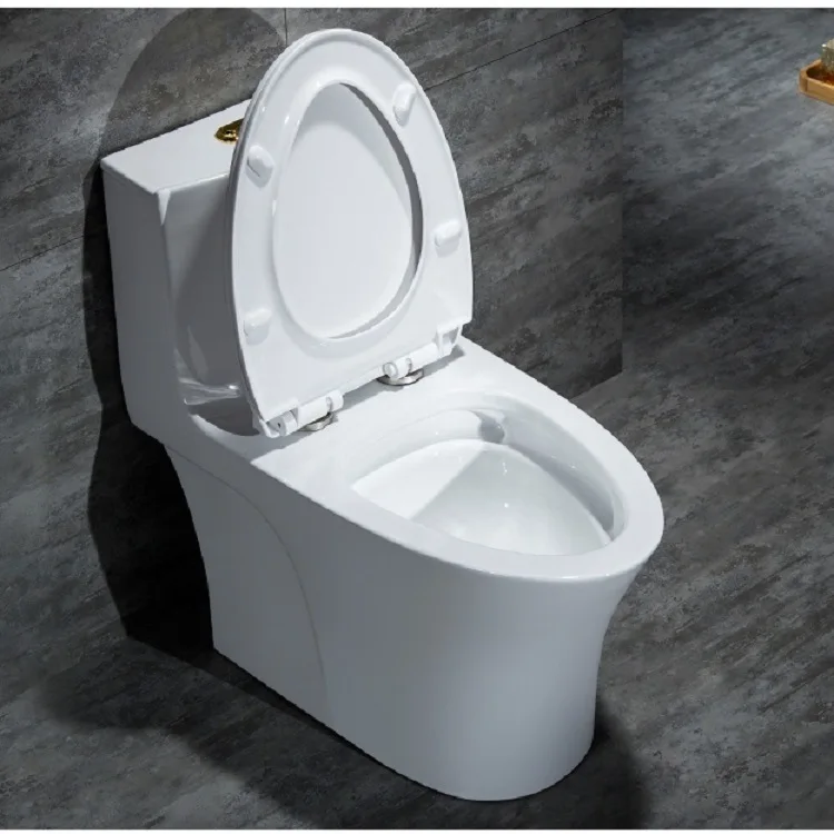 Luxury hygiene sample large stock one piece siphonic wc toilets sanitary ware for Commercial Installations bathroom