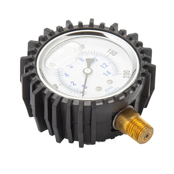 Protective Sleeve Pressure Gauge New Hydraulic Pressure Measuring Instrument 14bar Pressure Manometer