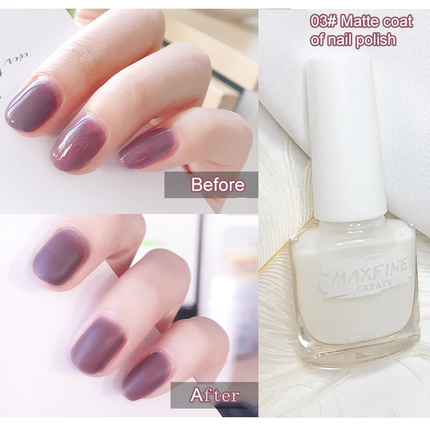 MAXFINE Wholesale Private Label Muslim Nail Polish Supplier Healthy Water Permeable Halal Top Coat Nail Polish With MSDS