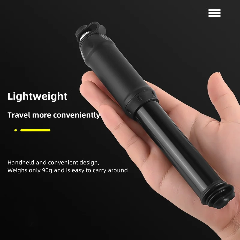 With Needle Frame Mount Portable Aluminum Alloy Bicycle Tire Pump100psi Mini Bicycle Pump