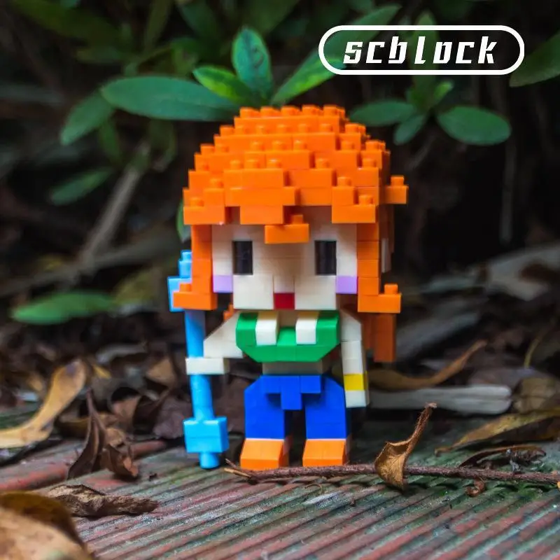 Mini DIY Toys Figurine 1 PIECE ZORO ACE LUFFY NAMI CHOPPER BOA SANJI LAW Building Bricks PVC Anime Figure for Kids