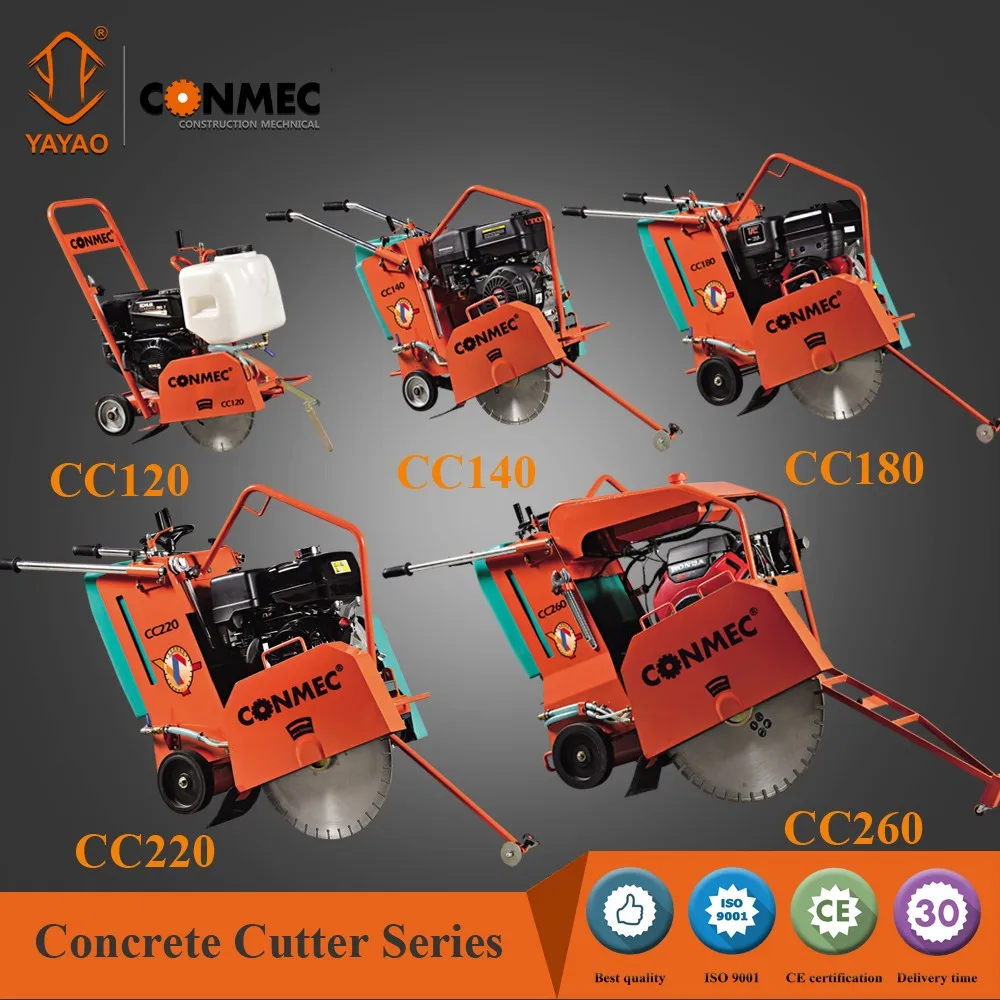 
CONMEC Road Saw concrete cutter CC220 with semi-self propelling for sale 