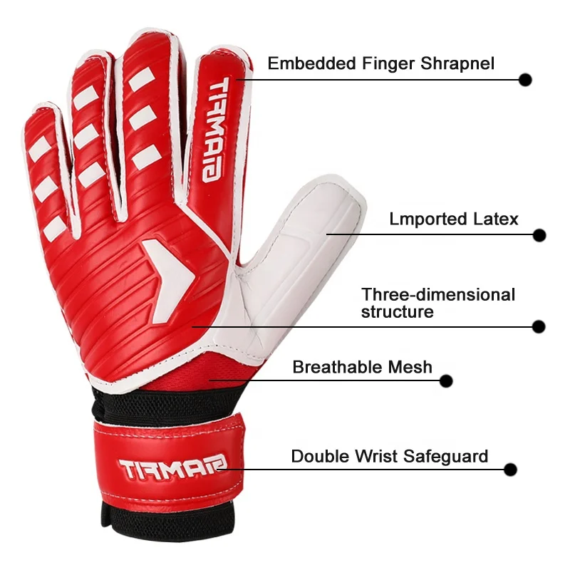 Adult Breathable Professional Soccer Goalkeeper Gloves With Strong Protection Finger Guard Latex Football Goalkeeper Gloves