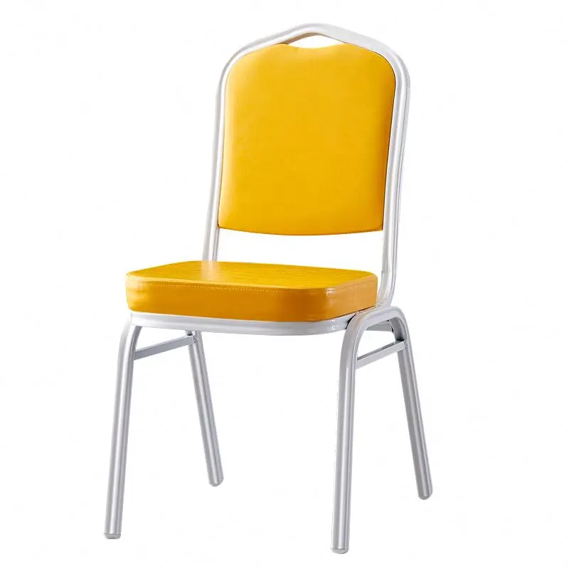 Бесплатный образец, Дешевые штабелируемые алюминиевые золотые банкетные стулья для свадьбы в отеле на продажу