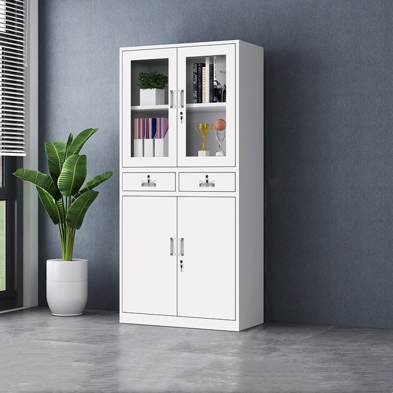 YML Easy Assembly 2 Drawers With Glass Door Filing Cabinet Metal School Furniture Office Filing Cabinet With Storage