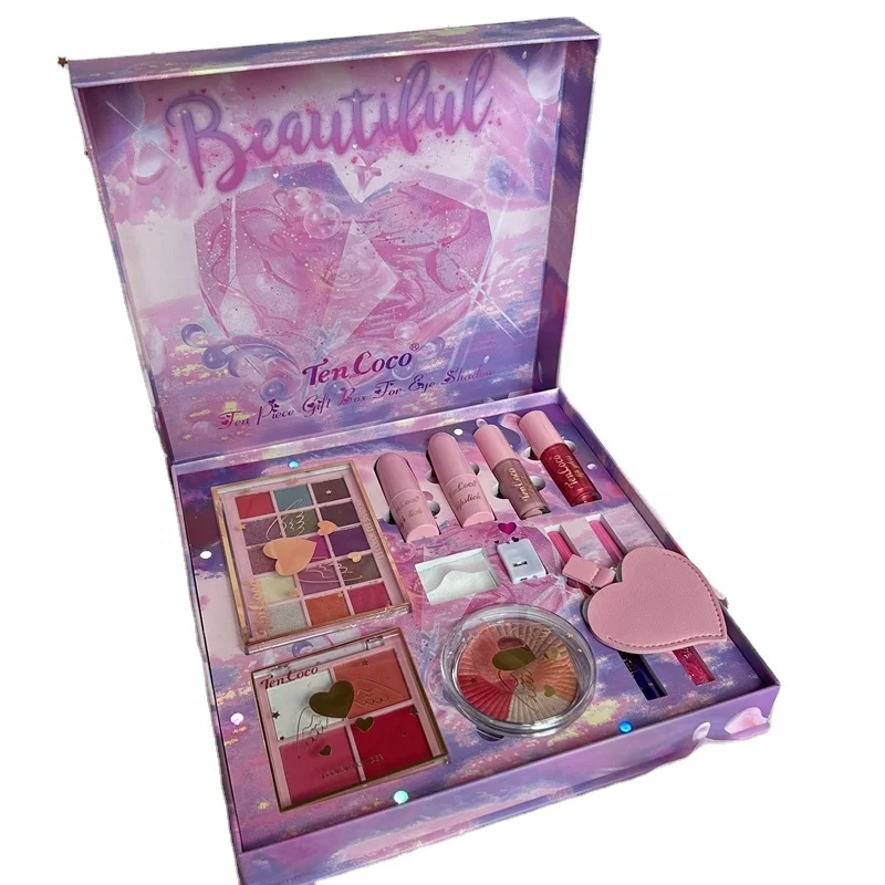 New cosmetics set eye shadow lipstick makeup brush all-in-one package multi-function makeup box