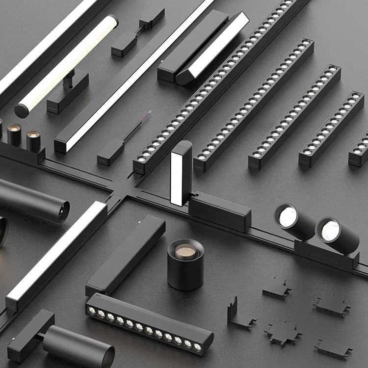 DC48V Low Voltage LED Track Magnetic Track Light  6cm Ultra Slim Track Version New Trend For Hotel Home Decoration Project