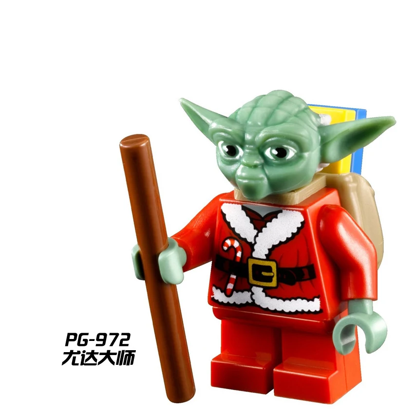 PG8022 Mini Merry Christmas Granny Yoda Darth Vader C3PO Santa Claus Bricks Building Blocks Figures Kid Toys