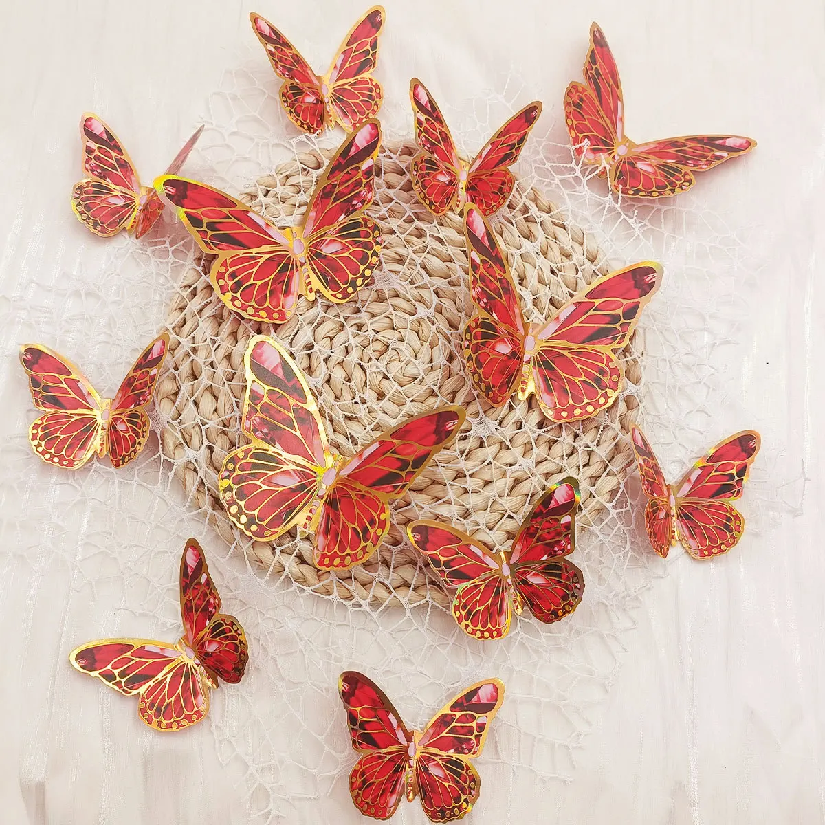 A variety of color Phnom Penh Butterfly Wall Stickers Bronzing Technology Three-dimensional Butterfly Wedding Festival Birthday