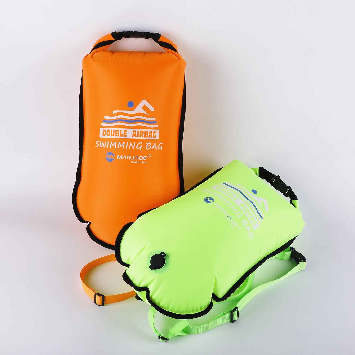 Custom Logo Nylon PVC Waterproof Bag Double Airbag Swimming Drift Bag Swimming Buoy