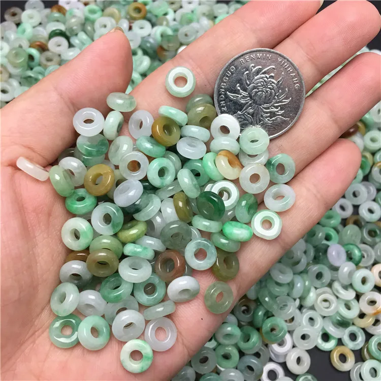 Good quality 8mm jade circle bead pendant loose jadeite abacus bead for DIY jewelry