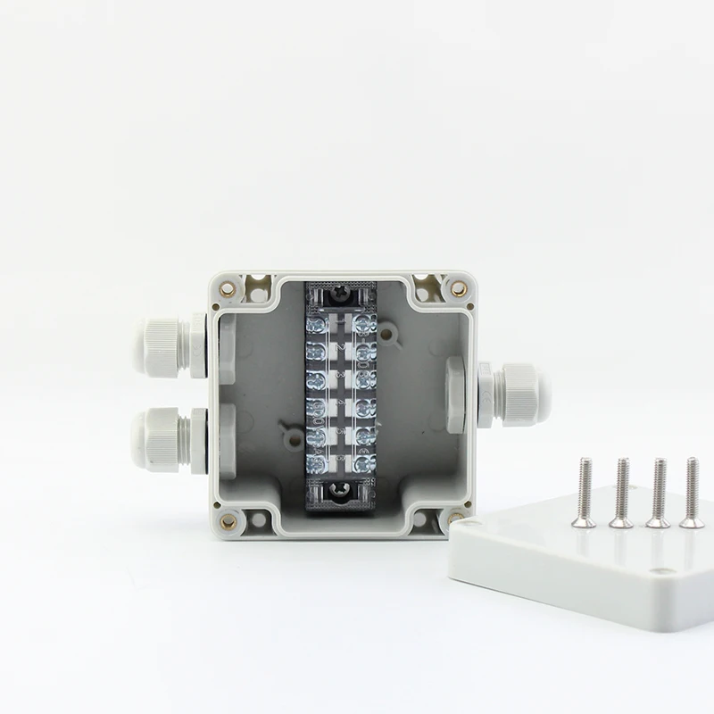Outdoor Waterproof IP67 Electrical Enclosure Junction Box with TB Terminal Block 2Hole Universal Customized