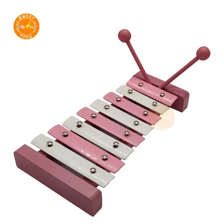 8 notes hand knock Toys Wooden Xylophone Kids Musical Instrument Colorful Piano Xylophone For sale