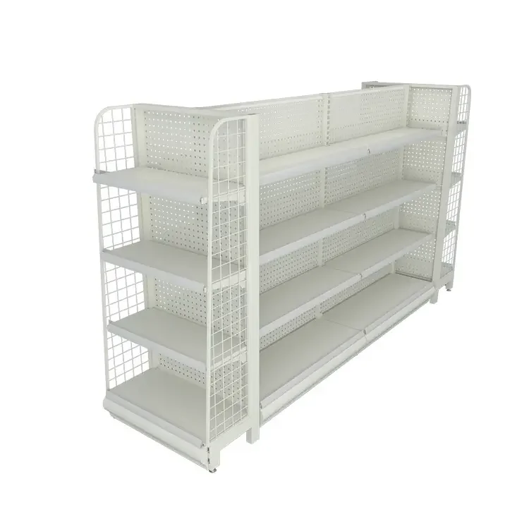 5 Layer Metal Material pharmacy furniture Supermarket Rack rolled steel shelves of various colors
